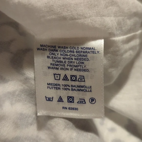 Lands End Navy Blue and White Dress Size 10 - Picture 13 of 15